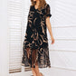 💥✨Flowy V-Neck Printed Long Dress