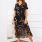 💥✨Flowy V-Neck Printed Long Dress