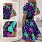 🏖️Summer Hot Sale 60% OFF🌼Floral Print V-Neck Mini Dress for Women