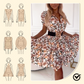 🏖️Summer Hot Sale 60% OFF🌼Floral Print V-Neck Mini Dress for Women