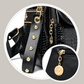 🎒Women's Black Large Capacity Sparkling Rhinestone & Geometric Print Backpack✨