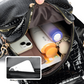 🎒Women's Black Large Capacity Sparkling Rhinestone & Geometric Print Backpack✨