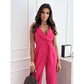 ✨Women's Sleeveless V-Neck Solid Jumpsuit