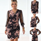 ⏳Time-limited Special⏰Women's V-Neck Floral Sheer Long Sleeve Dresses👗