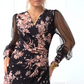⏳Time-limited Special⏰Women's V-Neck Floral Sheer Long Sleeve Dresses👗