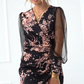 ⏳Time-limited Special⏰Women's V-Neck Floral Sheer Long Sleeve Dresses👗