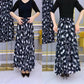 Women's Fashion High Waist Floral Pleated Long Skirt