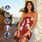 ⭐Boho Printed Strapless Mini Dress