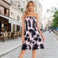 ⭐Boho Printed Strapless Mini Dress