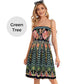 ⭐Boho Printed Strapless Mini Dress