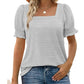 🔥Women's Striped Print Square Neck T-Shirt