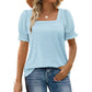 🔥Women's Striped Print Square Neck T-Shirt