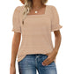 🔥Women's Striped Print Square Neck T-Shirt