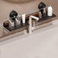 Walnut Suction Cup Bathroom Shelf