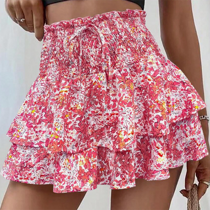 💕Lightweight Slimming Floral Ruffle Tiered Skirt✨