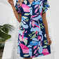 ✨Women's Fashion Floral Print Short Sleeve Shirt Dress