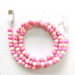 🌈2-In-1 USB To Type-C ＆ Lighting Beaded Charger Cord