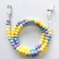 🌈2-In-1 USB To Type-C ＆ Lighting Beaded Charger Cord