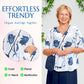🌞Summer New⭐Women's Linen V-Neck Loose Top