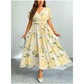 💐Summer Vacation Style Floral Lace-Up Long Dress
