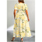 💐Summer Vacation Style Floral Lace-Up Long Dress