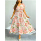 💐Summer Vacation Style Floral Lace-Up Long Dress