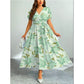 💐Summer Vacation Style Floral Lace-Up Long Dress