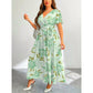 💐Summer Vacation Style Floral Lace-Up Long Dress