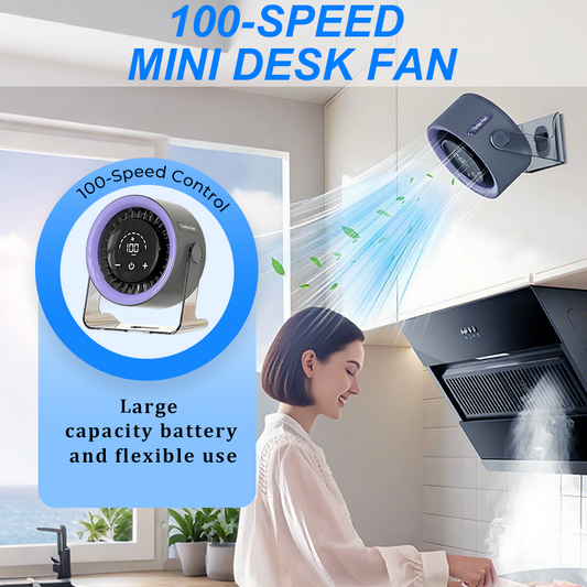 ❄ 100-Speed Super Desk Fan with Digital Display⚡