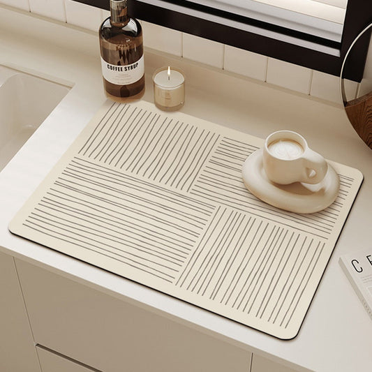 Minimalist Non-Slip Water-Absorbing Mat for Tabletops