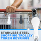 🔑2 Pieces Stainless Steel Shopping Trolley Token Keyrings