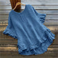 👚Women's Round Neck Ruffle Blouse