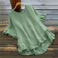 👚Women's Round Neck Ruffle Blouse