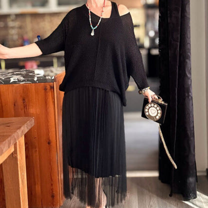 Chic Vest Dress & Cover-Up Top Set