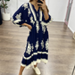 Women’s Elegant Floral V-Neck Dress