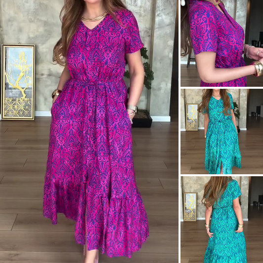 Women’s V-Neck Floral Dress