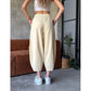 Women's Solid Color Lantern Pants