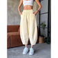 Women's Solid Color Lantern Pants